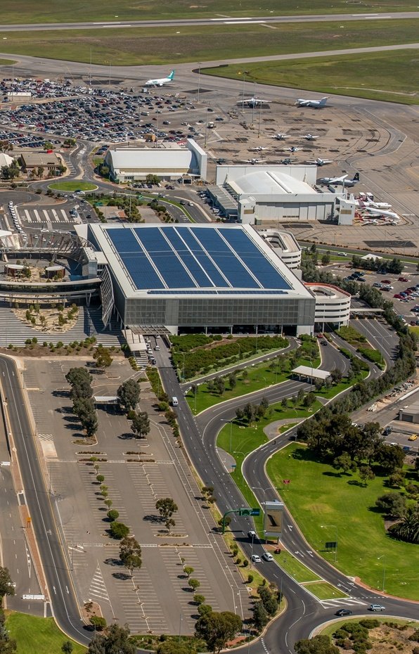 Clenergy-Rooftop-PV-ezRack-SolarRoof-1.2MW-Solar-Project-at-Adelaide-Airport-–-Australia