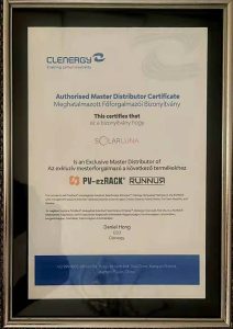 Clenergy Australia - SolarLuna Distribution Partnership Certificate